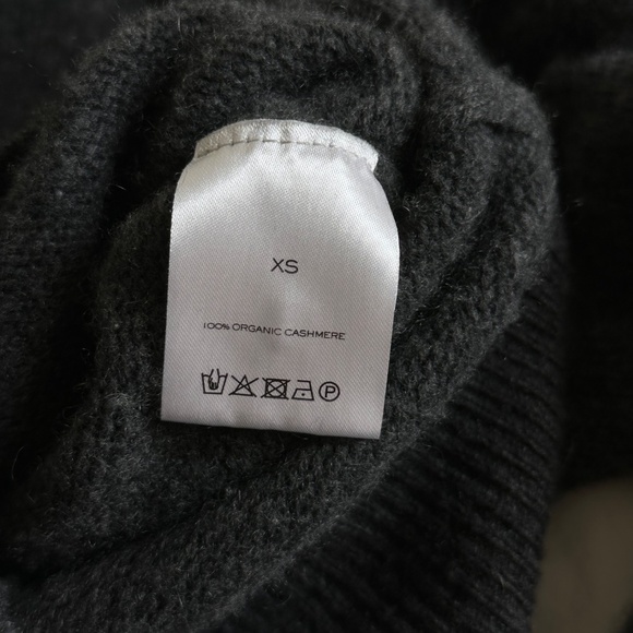 Rare Almada Label 100% Cashmere Coco Dark Grey cardigan size XS - Picture 4 of 9